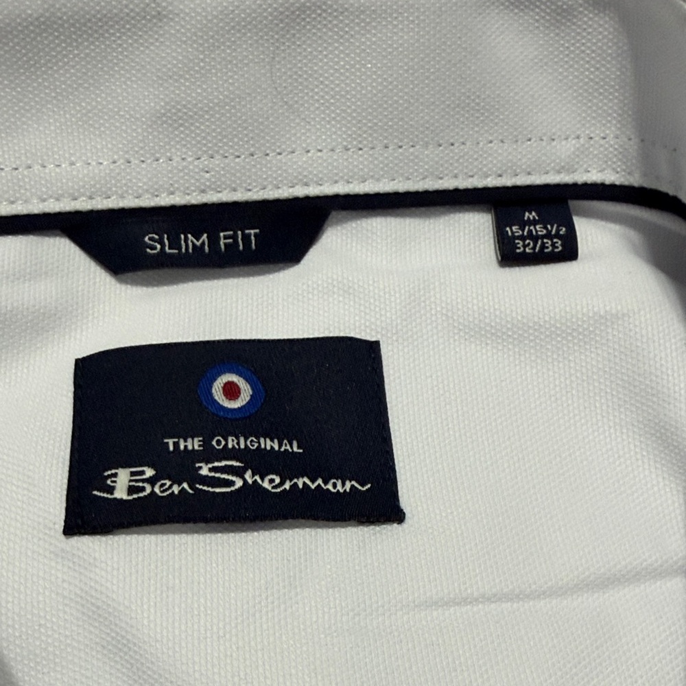 The Original Ben Sherman Wrinkle Resistant Men’s White Button-down Size Medium - Picture 5 of 5